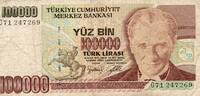 Turquie 100.000 Lira TURKEY - PICK 205 b - 100 000 LIRA - L 1970 (1991) -