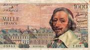 France 1 000 Francs FRANCE - PICK 134 - 1000 FRANCS RICHELIEU - 02/06/1955 - X.158 -