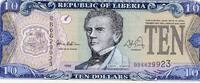 Liberia 10 Dollars LIBERIA - PICK 22 - 10 DOLLARS 1999 -