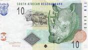 Afrique du sud 10 Rand SOUTH AFRICA - PICK 128 a - 10 RAND - 2005 - RHINOCEROS -