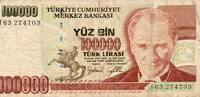 Turquie 100.000 Lira TURKEY - PICK 206 - 100 000 LIRA - Not dated - (1997) -