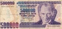 Turquie 500.000 Lira TURKEY - PICK 212 - 500 000 LIRA - L 1970 (1998) - PREFIXE L -