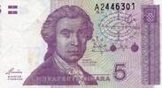 Croatie 5 Dinara CROATIA - PICK 17 a - 5 DINARA - 08.10.1991 -