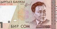 Kirghistan 1 Som KIRGHISTAN - PICK 7 - 1 SOM - NO DATE (1994) -