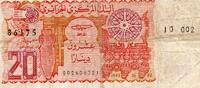 Algérie 20 Dinars 1983 ALGERIA - PICK 133 a - 20 DINARS - 02/01/1983 S+ 5,00 EUR  plus 7,50 EUR verzending