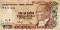 Turquie 5000 Lira TURKEY - PICK 198 - 5 000 LIRA - L.1970 (1990) -