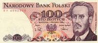 Pologne 100 Zlotych POLAND - PICK 143 e - 100 ZLOTYCH - 01/12/1988 -