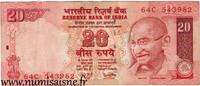 Inde 20 Rupees 2007 INDIA - PICK 96 - 20 RUPEES - 2007 - LETTER R SS 3,50 EUR  plus 7,50 EUR verzending