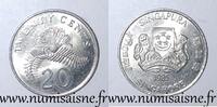 Singapour 20 Cent SINGAPORE - KM 52 - 20 CENTS 1985 - Calliandra -