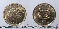 Singapour 5 Cents SINGAPORE - KM 99 - 5 CENTS 2003 - Monstera deliciosa -