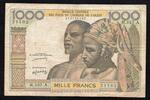B.C.E.A.O 1.000 Francs WEST AFRICAN STATES - IE HOW - PICK 103 A L - 1.000 FRANCS (1977) -