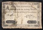 France 5 Livres ASSIGNAT OF 5 LIVRES - 01/11/1791 - NATIONAL DOMAINS -