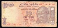 Inde 10 Rupees INDIA - PICK 95 p - 10 RUPEES - 2010 - LETTRE M -
