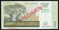 Madagascar 2.000 Ariary MADAGASCAR - 2000 ARIARY - SPECIMEN - 2007 -