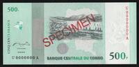 Congo 500 Francs CONGO - 500 FRANCS - SPECIMEN - 30/06/2010 -