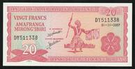 Burundi 20 Francs BURUNDI - PICK 27 d - 20 FRANCS - 01/11/2007 -