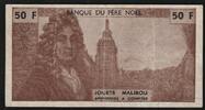 France 50 Francs FRANCE - DUMMY NOTE - PERE NOËL'S BANK - 50 FRANCS - MALIBOU TOYS -