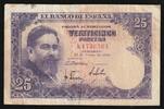 Espagne 25 Pesetas 1954 SPAIN - PICK 147 a - 25 PESETA - 22/07/1954 S 5,00 EUR  plus 7,50 EUR verzending