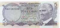 Turquie 5 Lira TURKEY - PICK 185 - 5 LIRA - 1970 (1976) - UNC -