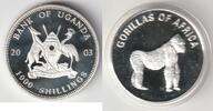 Ouganda 1.000 Shillings UGANDA - KM 103 - 1,000 SHILLING 2003 - GORILLA - SILVER-PLATED -