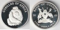 Ouganda 1.000 Shillings UGANDA - KM 104 - 1,000 SHILLING 2003 - GORILLA - SILVER-PLATED -