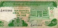 Ile Maurice 10 Rupees MAURITIUS - PICK 35 - 10 RUPEES - NO DATE (1985) -