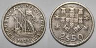 Portugal 2.5 Escudos PORTUGAL - KM 590 - 2.50 ESCUDOS 1974 - BOAT -