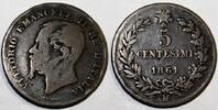 Italie 5 Centesimi ITALY - KM 3 - 5 CENTESIMI - 1861 M - Milan - VICTOR EMMANUEL II -