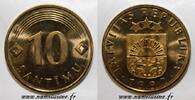 Lettonie 10 Santimu LATVIA - KM 17 - 10 SANTIMU 1992 - Coat of arms -