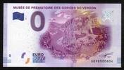 France 0 euro FRANCE - County 04500 - QUINSON - GORGES DU VERDON PREHISTORY MUSEUM - 2016-1 -