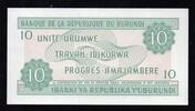 Burundi 10 Francs BURUNDI - PICK 33 b - 10 FRANCS - 01.10.1989 -