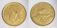 Grèce 50 Drachmes GREECE - KM 147 - 50 DRACHMS - HOMERE - BATEAU ATHENIEN - 1998 -