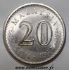 Malaisie 20 Sen MALAYSIA - KM 4 - 20 SEN 1977 - STAIN -