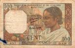 Madagascar 100 Francs BANK OF MADAGASCAR AND THE COMOROS - PICK 46 a - 100 FRANCS - UNDATED (1950-51) - TB -