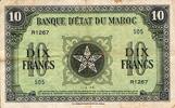 Maroc 10 Francs MOROCCO - PICK 25 - 10 FRANCS - 01/03/1944 - TRES TRES BEAU -