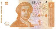 Croatie 1 Dinar CROATIA - PICK 16 - 1 DINAR - 08.10.1991 -