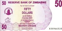Zimbabwe 50 Dollars ZIMBABWE - PICK 41 - 50 DOLLARS - 01/08/2006 -