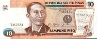 Philippines 10 Piso PHILIPPINES - PICK 169 a - 10 PISO - UNDATED (1985-94) - SIGN 10 -