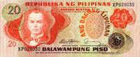 Philippines 20 Piso PHILIPPINES - PICK 162 c - 20 PISO - UNDATED (1978) - SIGN 10 -