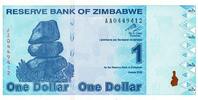 Zimbabwe 1 Dollar ZIMBABWE - PICK 92 - 1 DOLLAR - 02/02/2009 -