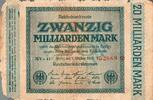 Allemagne 20 Milliarden Mark GERMANY - PICK 118 a - 20 MILLIARDEN MARK - 01/10/1923 -