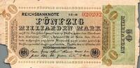 Allemagne 20 Milliarden Mark GERMANY - PICK 119 b - 50 MILLIARDEN MARK - 10/10/1923 -