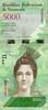 Venezuela 5.000 Bolivares VENEZUELA - PICK 97 b - 5000 BOLIVARES - 03/23/2017 - Luisa Cáceres de Arismendi - Turtles -
