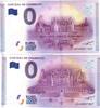 France 0 euro FRANCE - County 41250 - CHAMBORD - CHÂTEAU - 2015-1 and 2015-2 - THE PAIR BEARING THE SAME NUMBER -