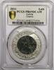 Lettonie 1 Lats LATVIA - KM 126 - 1 LATS 2011 - IN STONE (granit) AND SILVER - PCGS PR69DCAM -