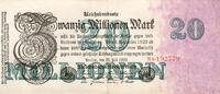 Allemagne 20 Millionen Mark GERMANY - PICK 97 a - 20 MILLIONEN MARK - 25/07/1923 -