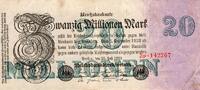 Allemagne 20 Millionen Mark GERMANY - PICK 97 a - 20 MILLIONEN MARK - 25/07/1923 -
