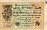 Allemagne 20 Millionen Mark GERMANY - PICK 108 - 20 MILLIONEN MARK - 01/09/1923 -