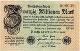 Allemagne 20 Millionen Mark GERMANY - PICK 108 - 20 MILLIONEN MARK - 01/09/1923 -