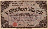 Allemagne 1 Million Mark GERMANY - STADT KÖLN - 1 MILLION MARK - 1923 - SERIE E -